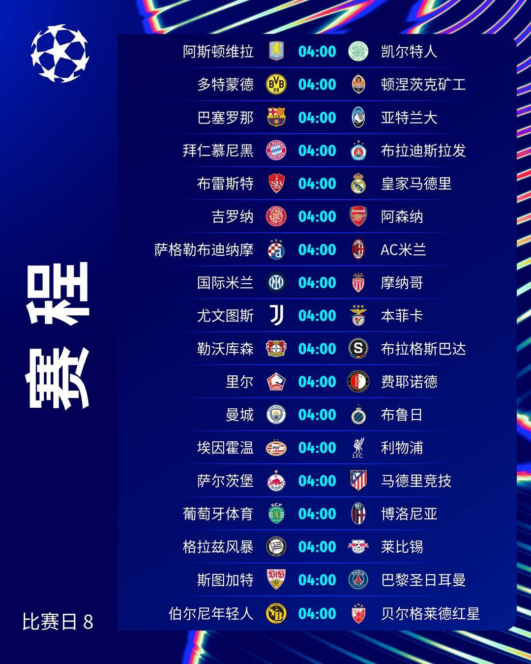 包含欧冠赛程吃紧；阿斯顿维拉赛后豪取连胜；赛场秩序良好；赛程密集仍需轮换的词条